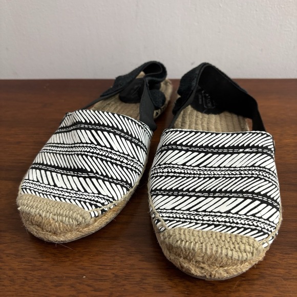 Coach Shoes - Coach Women's Black & White Rayanne Textile Slingback Espadrille Flats Size 8B